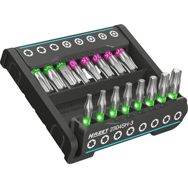Hazet 2304SH-3 SmartHolder Security TORX/TORX Bit Set, 16 Pieces