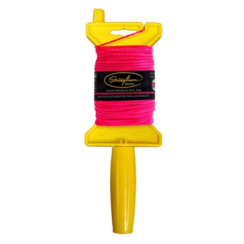US Tape 11109 Stringliner Original Masons Line Reels Fluorescent Pink  100 Feet