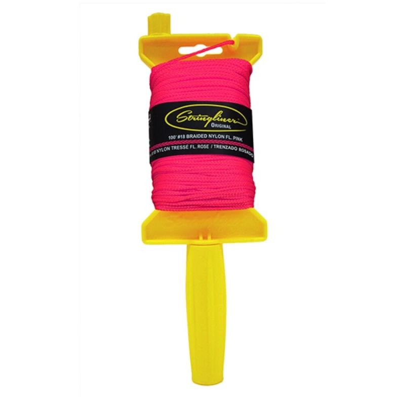 US Tape 11162 Stringliner Original Masons Line Reels Fluorescent Pink  100 Feet