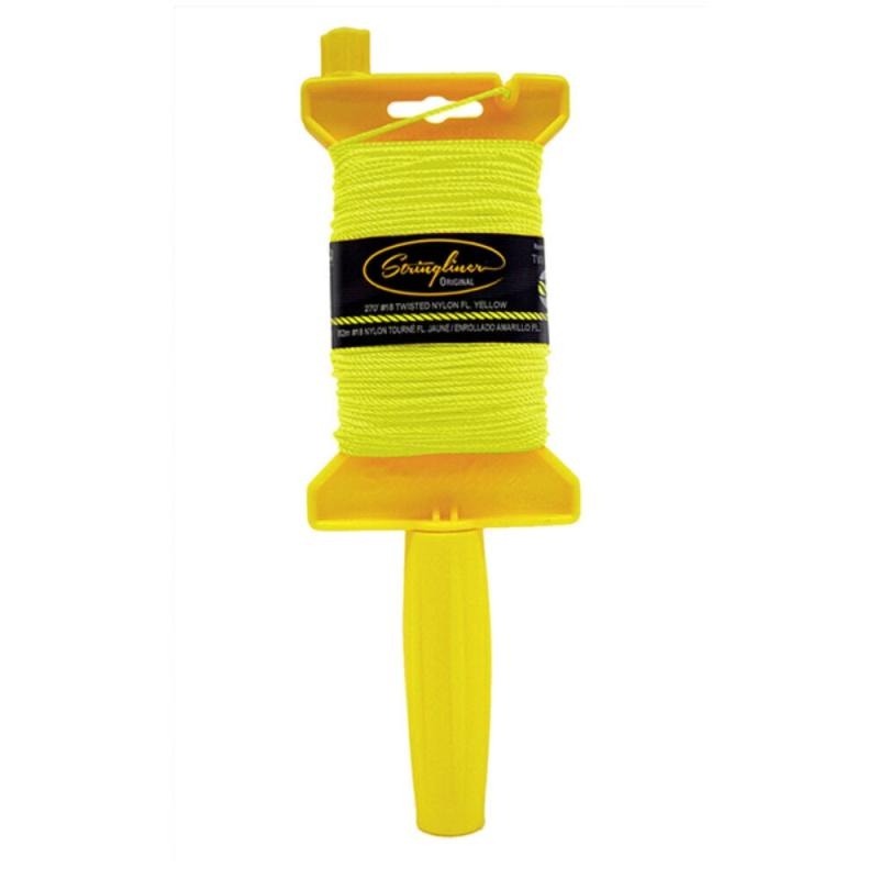 US Tape 11412 Stringliner Original Masons Line Reels Fluorescent Yellow  270 Feet