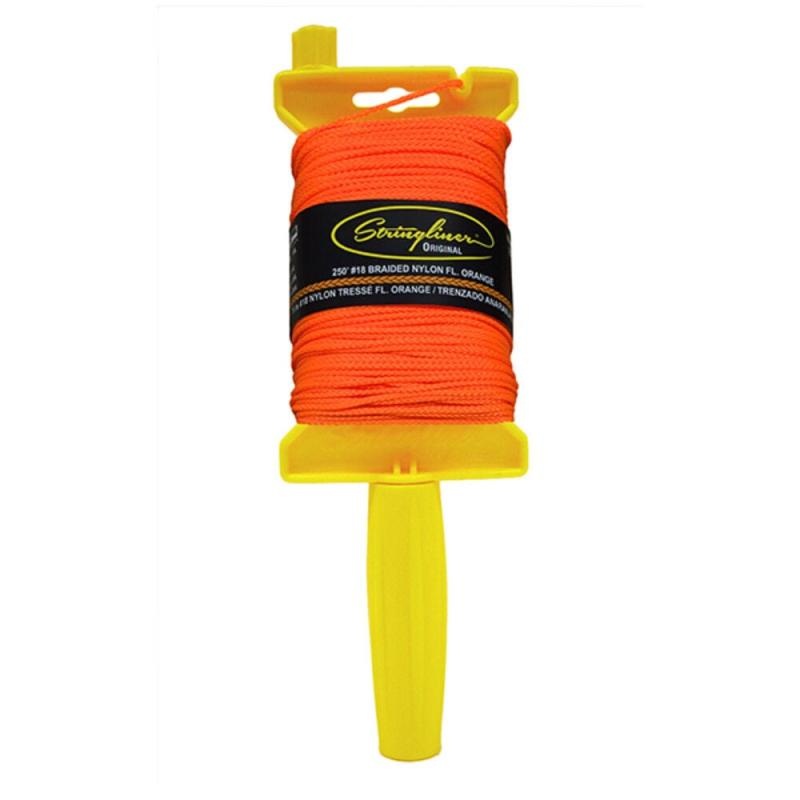 US Tape 11459 Stringliner Original Masons Line Reels Fluorescent Orange  250 Feet