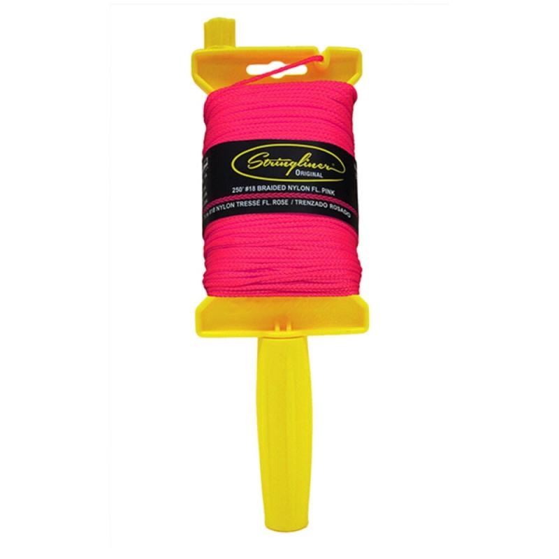 US Tape 11462 Stringliner Original Masons Line Reels Fluorescent Pink  250 Feet