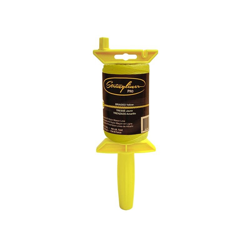 US Tape 25450 Stringliner Pro Masons Line Reels Braided Yellow 500 ft