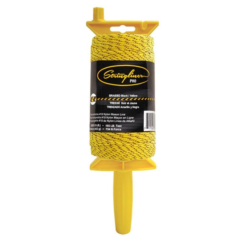 US Tape 25792 Stringliner Pro Masons Line Reels Black/Yellow 1000 Feet