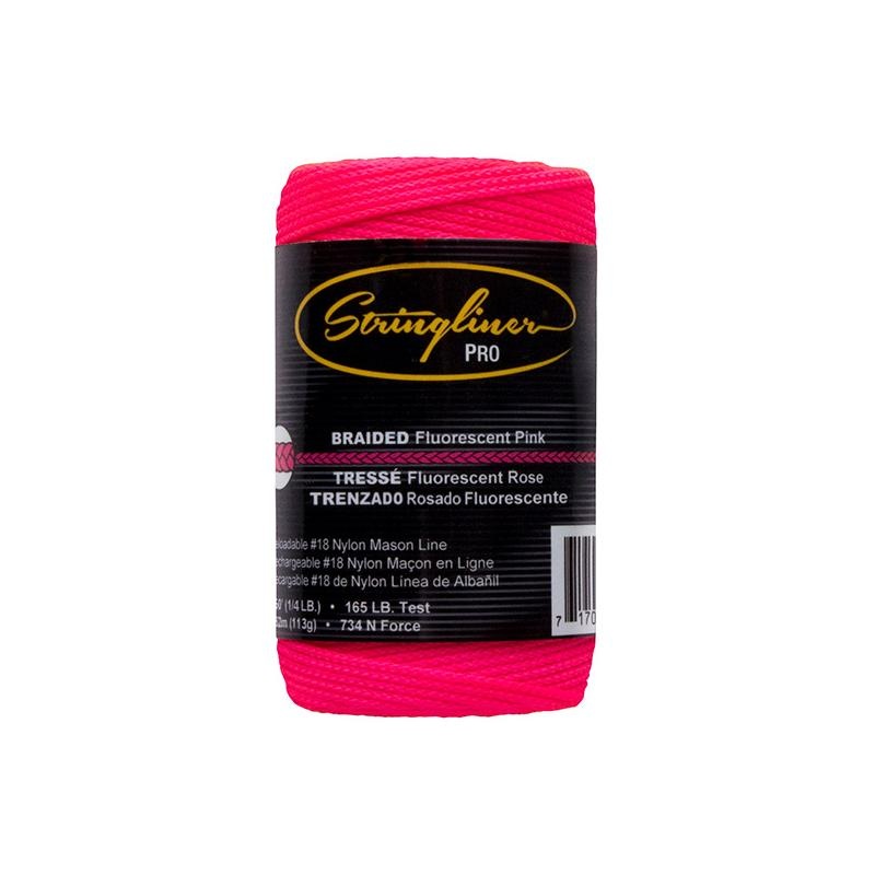 US Tape 35162 #18 Construction Replacement Roll BRAIDED FL. PINK 250'