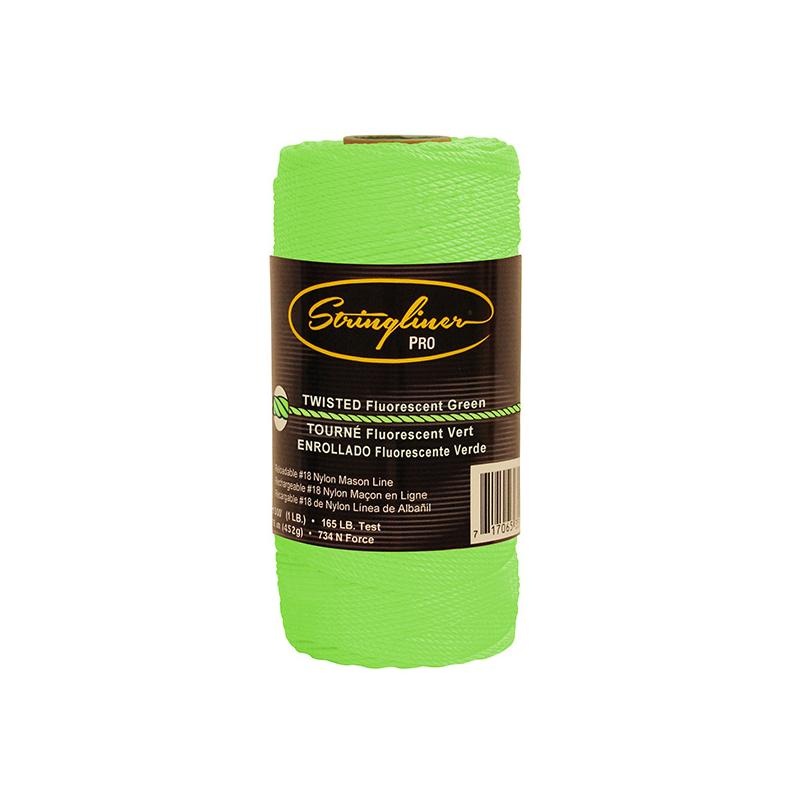 US Tape 35715 #18 Construction Replacement Roll Twisted Fluorescent Green 1080 Feet