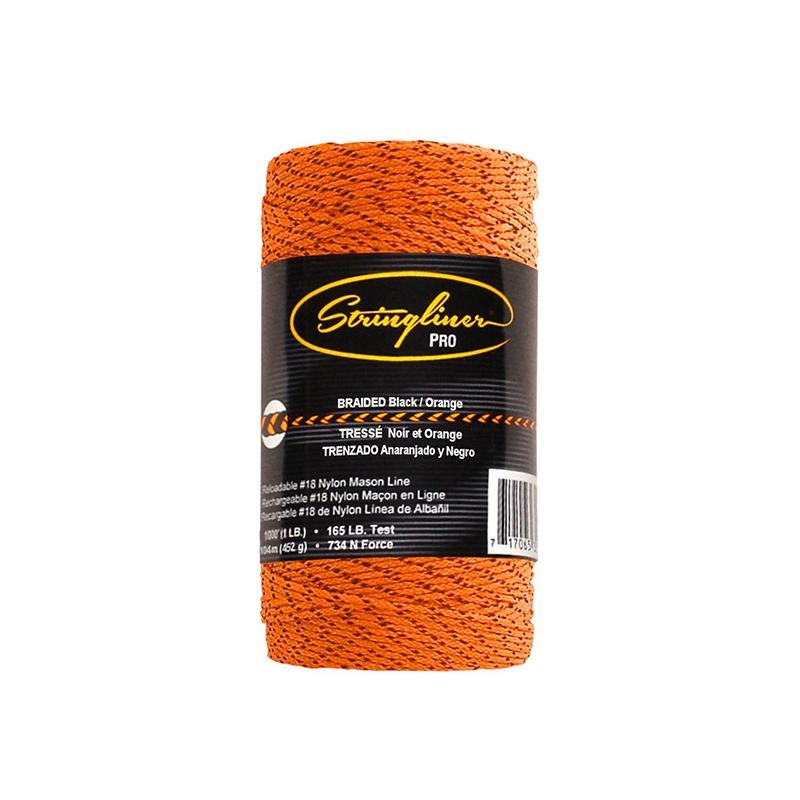 US Tape 35791 #18 Construction Replacement Roll Braided Black / Orange 1000 Feet
