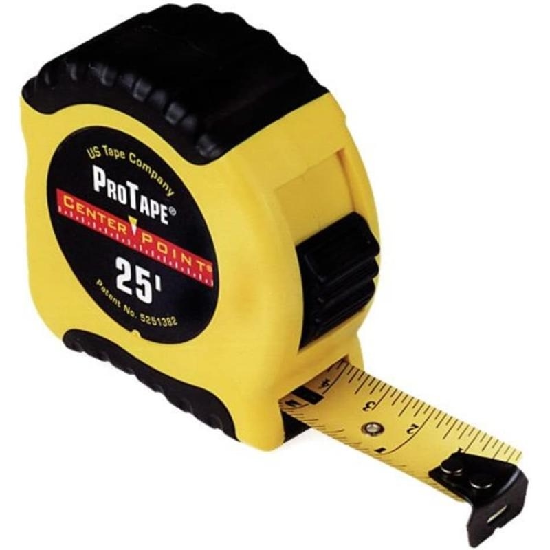 US Tape 50035 ProTape XR Series 1" x 25' CenterPoint Tape; Yellow Case