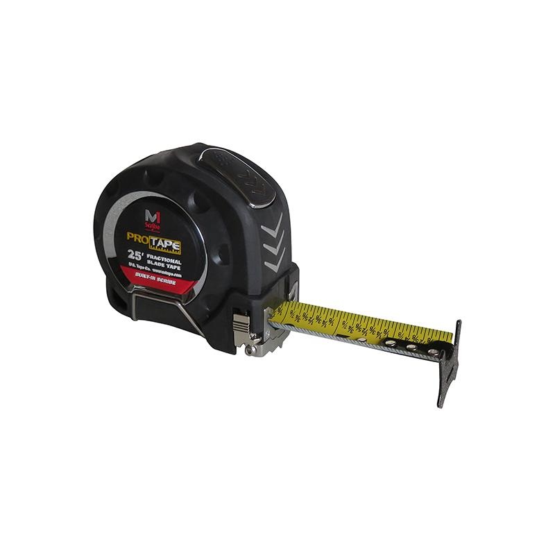 US Tape 51825 ProTape M1 Series 1" X 25' DS Fractional Read Nyl Coated Hi-Vis Blade w/Scribe