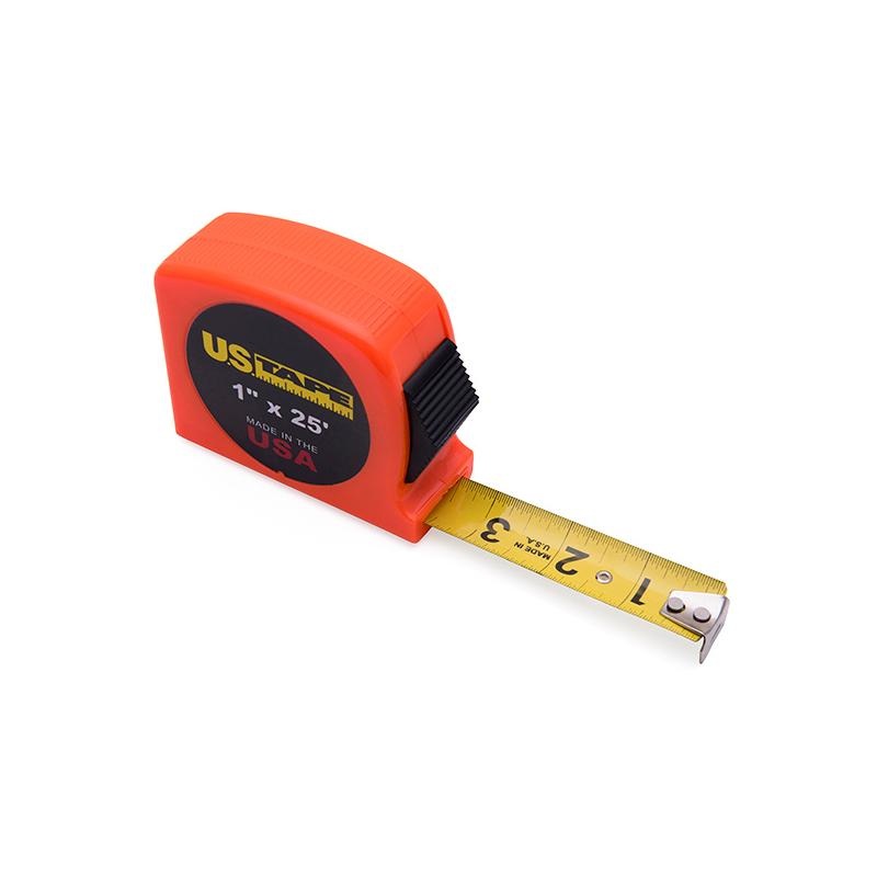 US Tape 57643 Classic Series Short Tapes 1" x 26'/8m, Orange Case