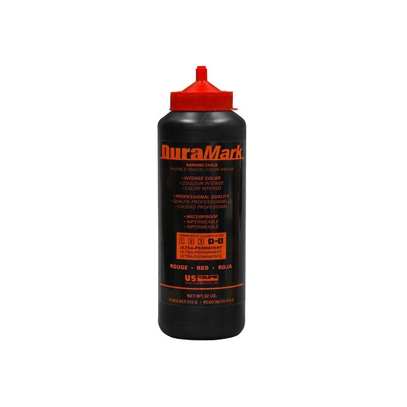 US Tape 78232 DuraMark Chalk 32 oz. Red Chalk - Permanent