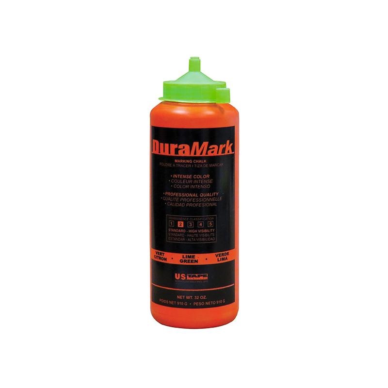 US Tape 76732 DuraMark Chalk 32 oz. Neon Green Chalk - High Viz