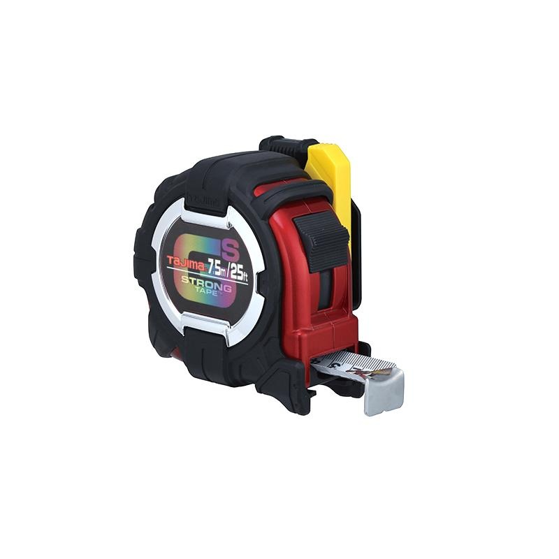Tajima Tool GSSF-25/7.5MBW SAE & Metric Scale 25ft/7.5m x 1.1 inch GS-Lock Measuring Tape with Acrylic Coated Blade & Safety Belt Holder
