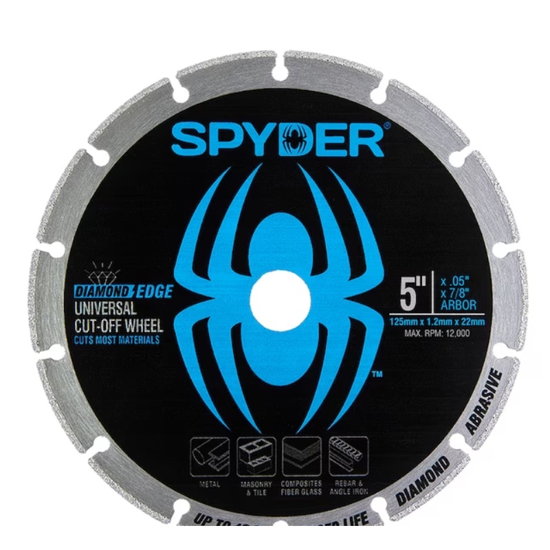 Spyder 14005 Diamond Cut-Off Wheel 5" - 100X Longer