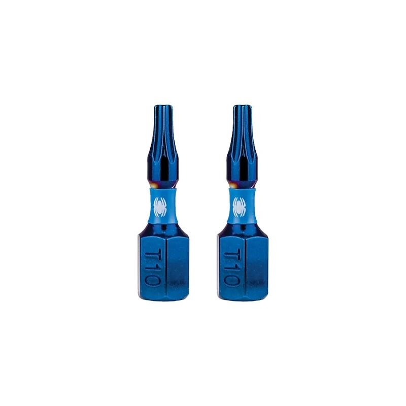 Spyder 19039 Mach-Blue T10 1/4-in x 1-in TORX Impact Driver Bit 2 Piece