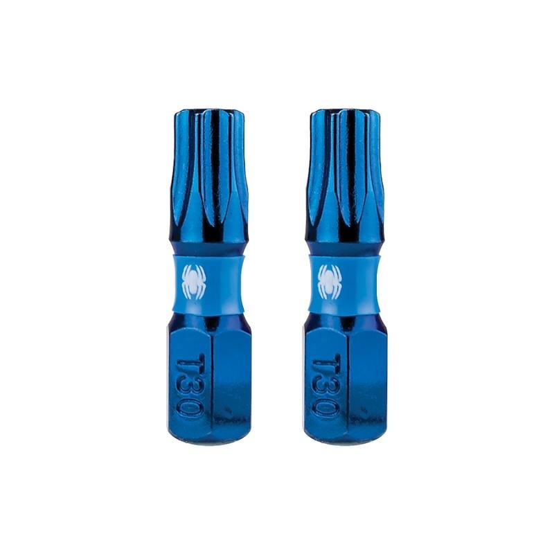 Spyder 19043 Mach-Blue T30 1/4-in x 1-in TORX Impact Driver Bit 2 Piece
