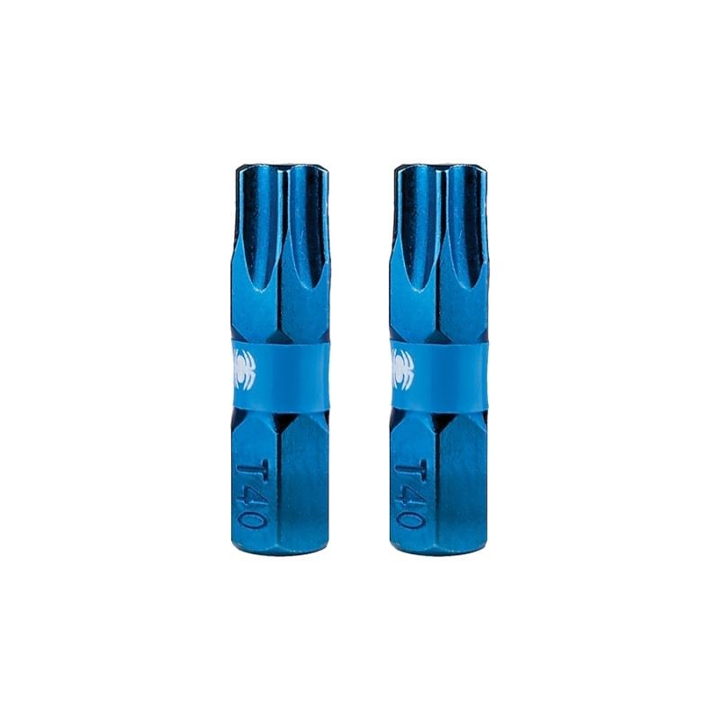 Spyder 19044 Mach-Blue T40 1/4-in x 1-in TORX Impact Driver Bit 2 Piece