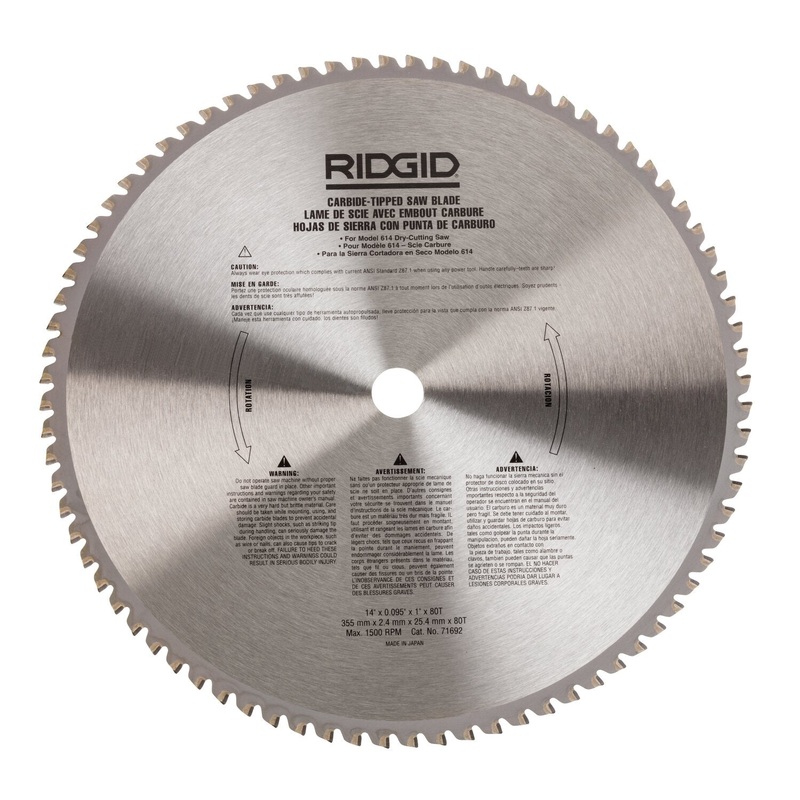 Ridgid 71692 14" Carbide-Tipped Blade 80 Tooth for 614
