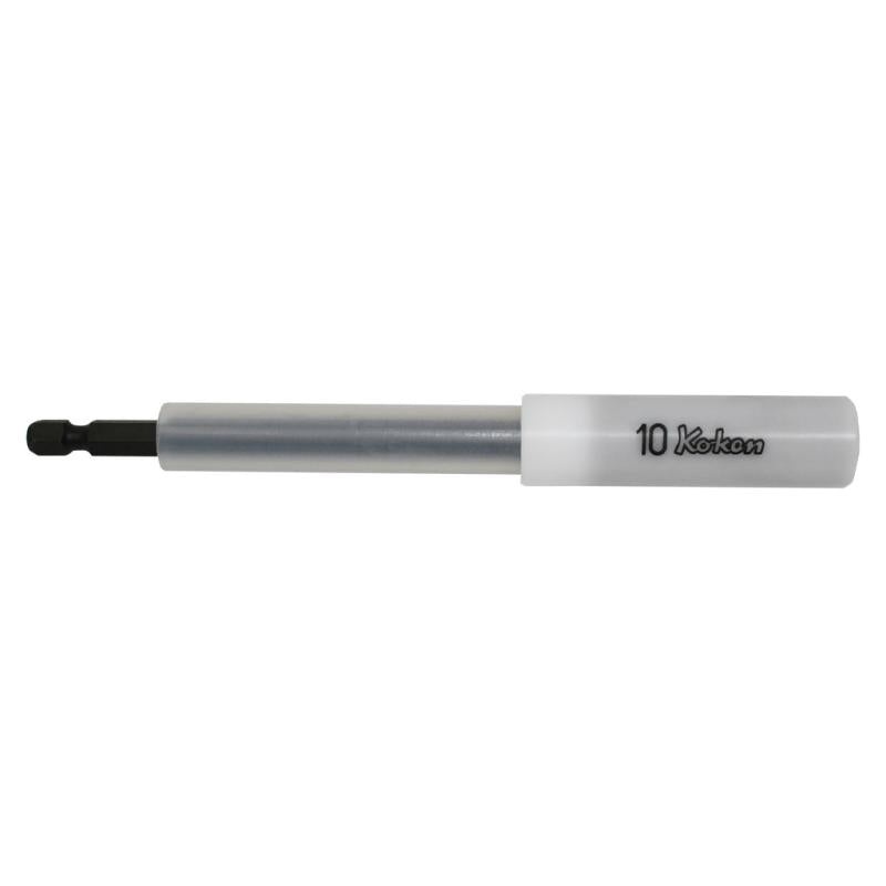 Ko-Ken 115G.150-10FR 1/4 Inch Hex Dr. Nut Setter with Plastic Protector 10 mm 6 point Length 150 mm Slide Magnet Turnable POM cover