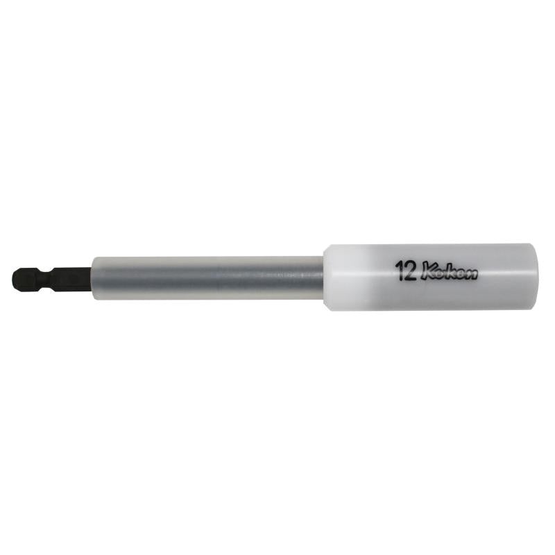 Ko-Ken 115G.150-12FR 1/4 Inch Hex Dr. Nut Setter with Plastic Protector 12 mm 6 point Length 150 mm Slide Magnet Turnable POM cover