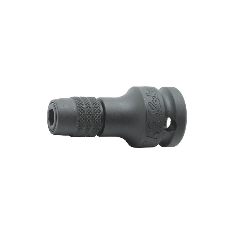 Ko-Ken 14142-D6.3 1/2 Sq. Dr. Adaptor 1/4 For 1/4H Bit Length 55mm Locking Quick release