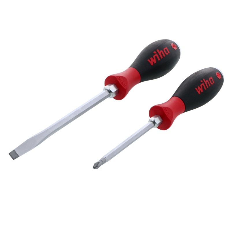 Wiha Tools 53082 SoftFinish X Heavy Duty Slotted / Phillips Screwdriver Set, 2 Pc.