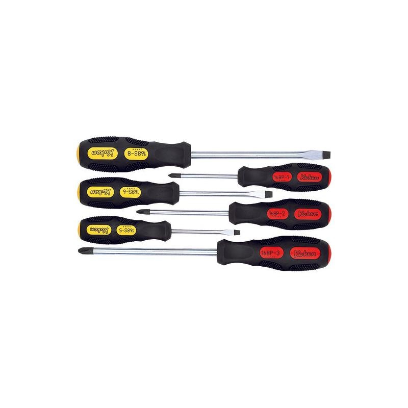 Ko-ken 168PS/6 Phillips/Slotted Screwdriver Set PH1-2-3/SL5-6-8 mm 6 PCS