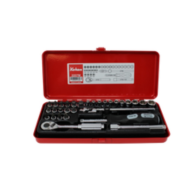 Ko-Ken 2257M 1/4 Sq. Dr. Socket set 6 point 31 pieces