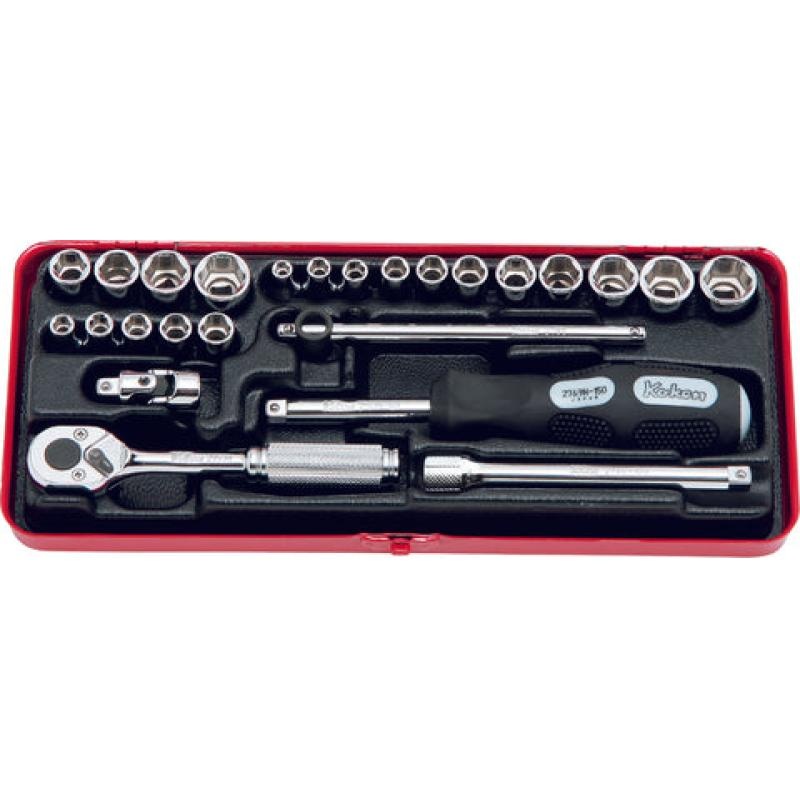 Ko-Ken 2201AM 1/4 Sq. Dr. Socket set 6 point 25 pieces