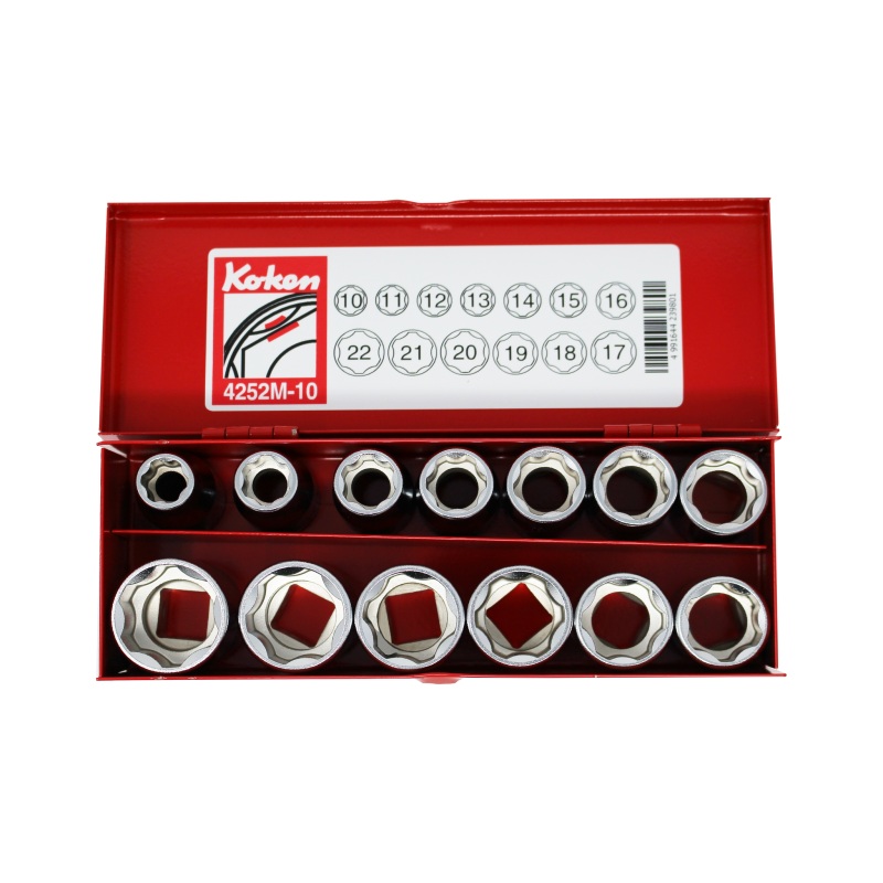 Ko-ken 4252M-10 1/2"Sq. Drive Surface Socket Set  13 Pcs