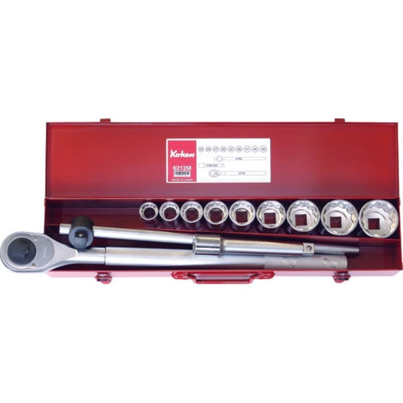 Ko-Ken 6212A Socket Set 12 Point 12 Pieces 3/4 Sq. Drive