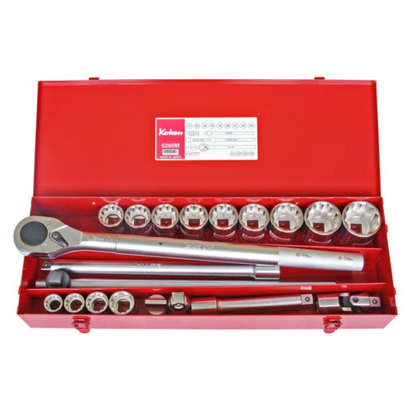 Ko-Ken 6260M Socket Set 12 Point 20 Pieces 3/4 Sq. Drive