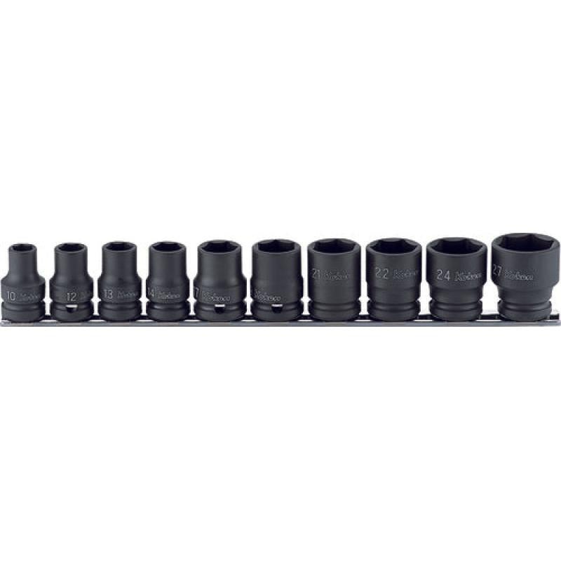 Ko-Ken RS14401M/10 1/2 Sq. Dr. Socket set 10-27mm 6 point Thin walled 10 pieces