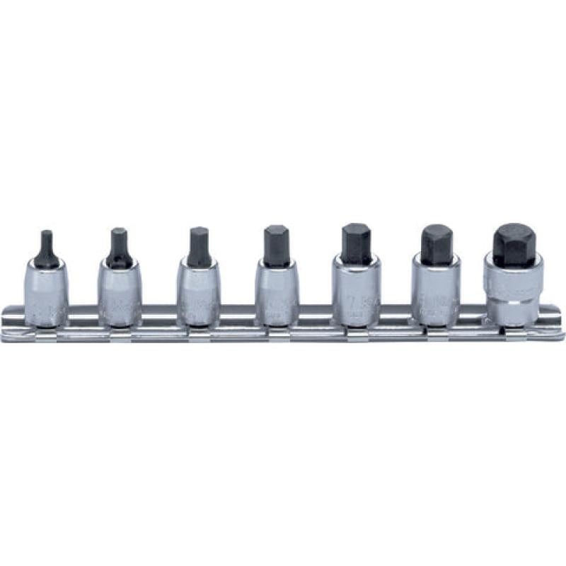 Ko-Ken RS2010M/7-L25 1/4 Sq. Dr. Socket set 3-10mm Hex Length 25mm 7 pieces