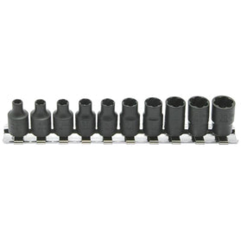 Ko-Ken RS2127/10 Nut Twister Set 4mm-10mm 10 Pieces 1/4 Sq. Drive