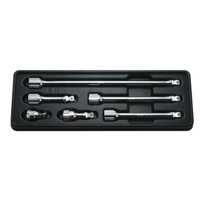 Ko-Ken PK3763/6 3/8 Sq. Dr. Wobble-Fix Extension Bar set 32-250mm ABS Tray 6 pieces