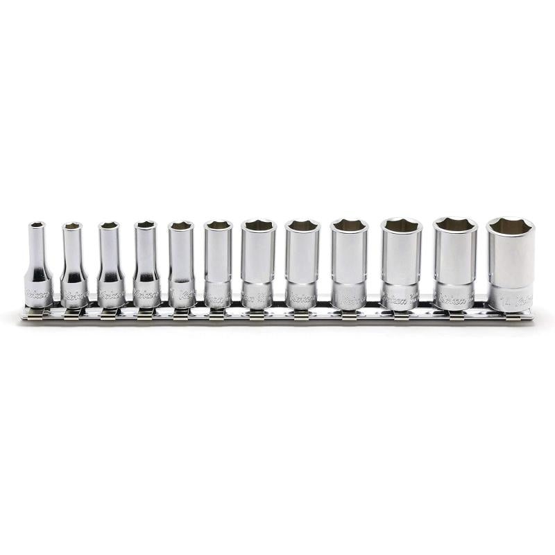 Ko-ken RS2300X/12 Hex 1/4"Sq. Dr. 6 Point Socket Set 4-14 mm 12 Pcs