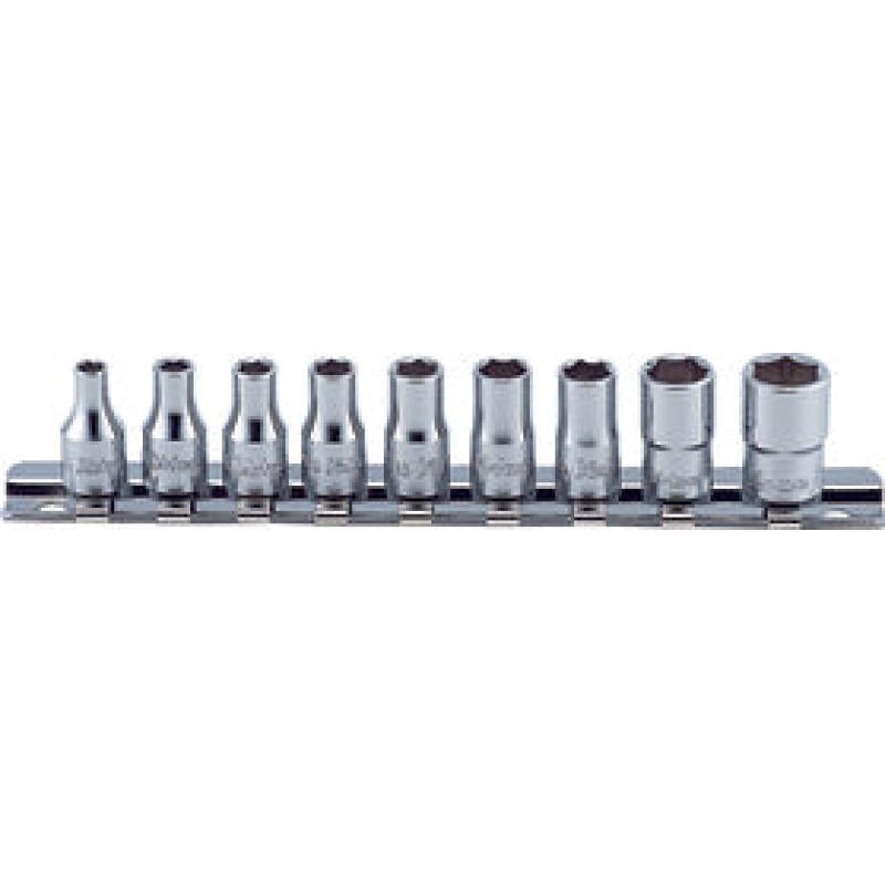 Ko-Ken RS2400W/9-BA 1/4 Inch Sq. Dr. Socket Set 8BA-0BA 6 Point 9 Pieces