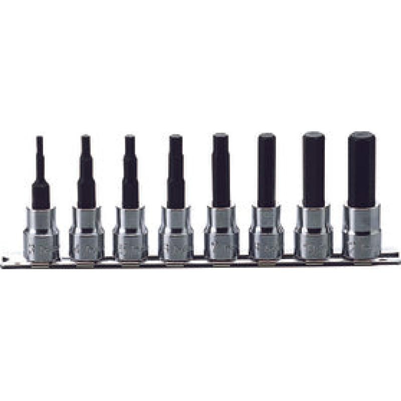 Ko-Ken RS3010M/8-L100 3/8 Sq. Dr. Bit Socket set 3mm-12mm Hex Length 100mm 8 pieces