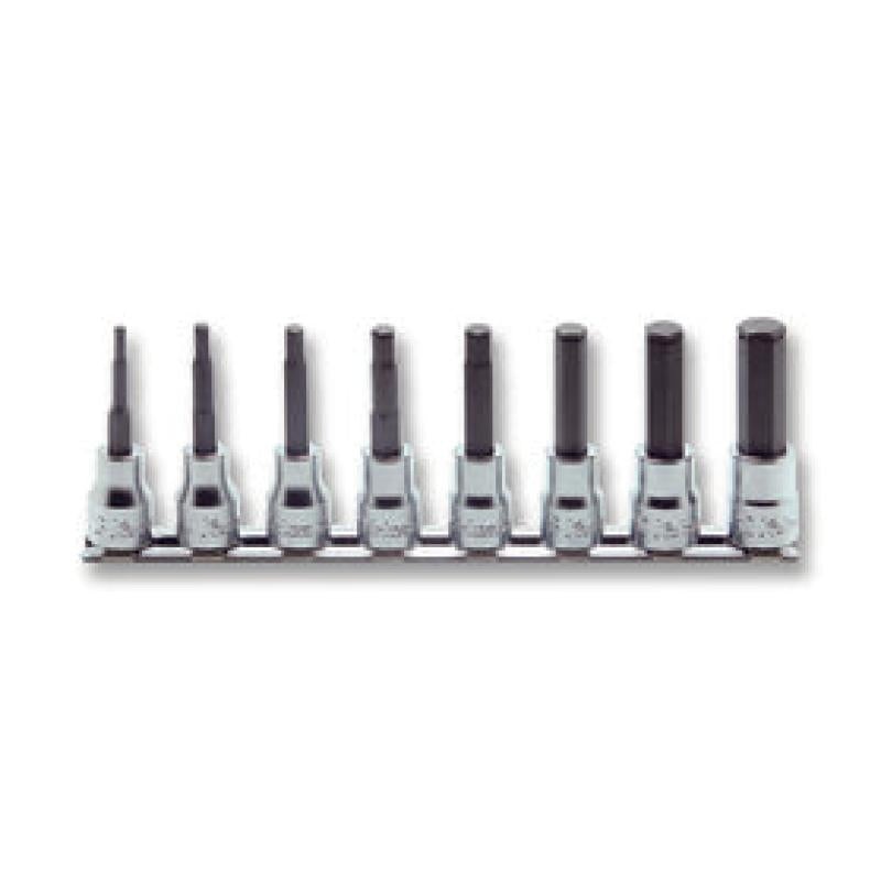Ko-Ken RS3015M/8-L100 3/8 Sq. Dr. Bit Socket set 3mm-12mm Hex Length 100mm 8 pieces