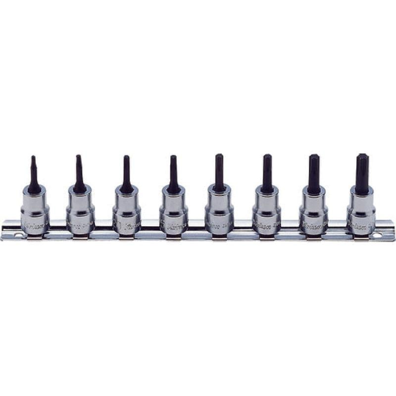 Ko-Ken RS3025/8-L38 3/8 In Sq. Dr. Bit Socket set TORX T10-T45 Length 38mm 8 Pieces