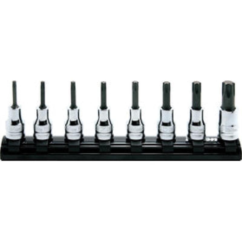 Ko-Ken RS3025/8-L50 3/8 In Sq. Dr. Bit Socket set TORX T10-T45 Length 50mm 8 Pieces