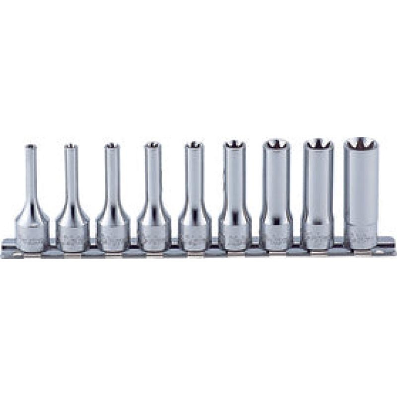 Ko-Ken RS3325/9 3/8 Sq. Dr. Socket set TORX E4-E16 9 pieces