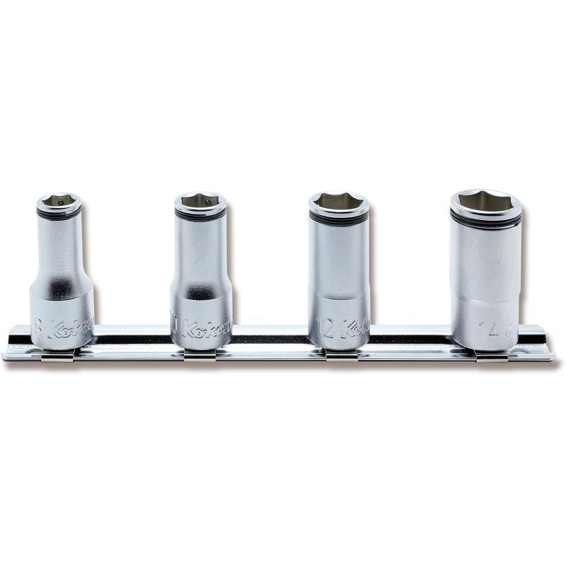 Ko-Ken RS3350X/4 3/8 Sq. Dr. Socket set 8mm-14mm Nut Grip 4 pieces