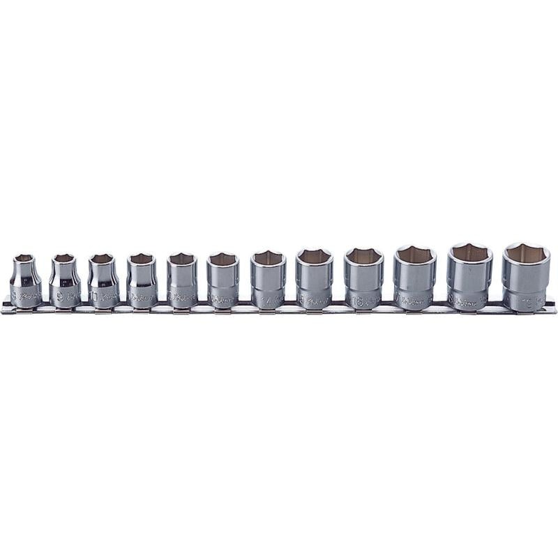 Ko-Ken RS3400M/12 3/8 Sq. Dr. Socket set 8-19mm 6 point 12 pieces