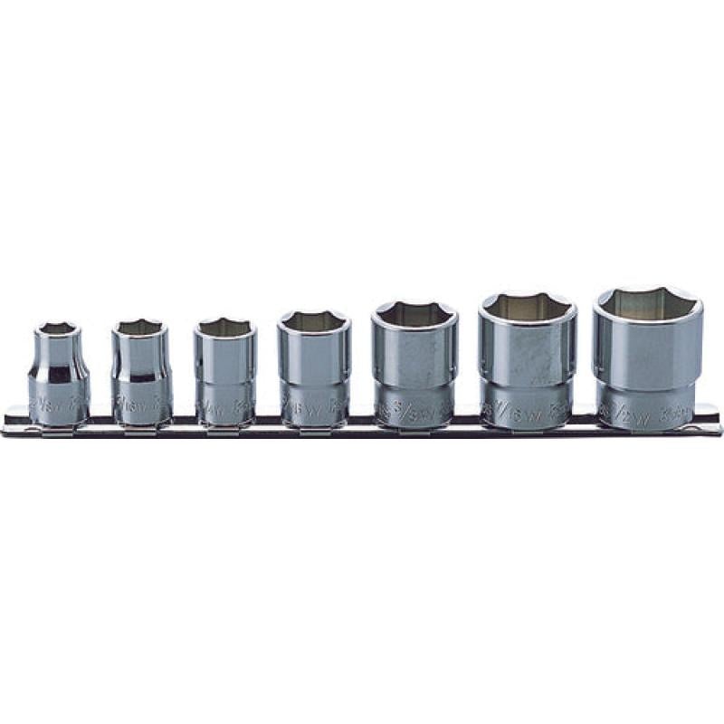 Ko-Ken RS3400W/7 3/8 Sq. Dr. Socket set Whitworth 1/8-1/2 6 point 7 pieces