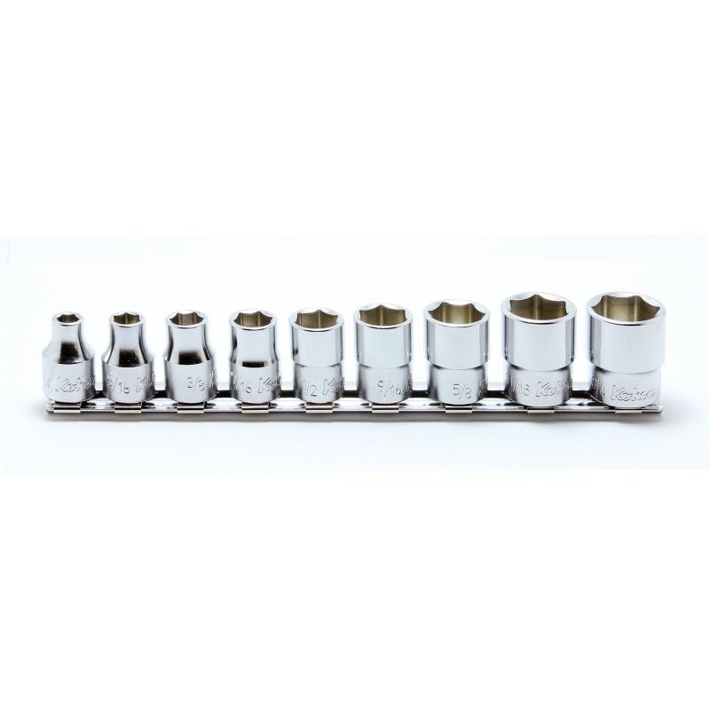 Ko-Ken RS3405A/9 3/8 Sq. Dr. Socket set 1/4-3/4 12 point 9 pieces