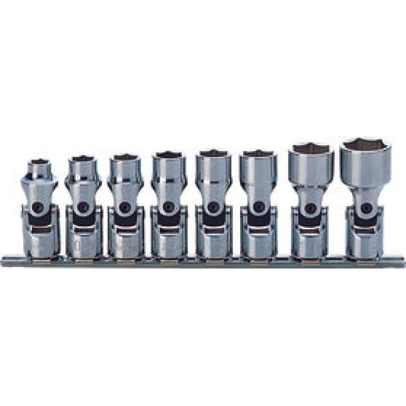 Ko-Ken RS3440A/8 3/8 In Sq. Dr. Universal Socket set 5/16-3/4 Inch 6 Point 8 Pieces