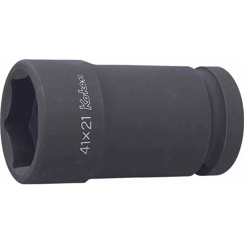 Ko-Ken PW8L-41X21 1 Sq. Dr. Rear Wheel Nut Socket 41 x 21mm Hex x Square Length 105mm Long