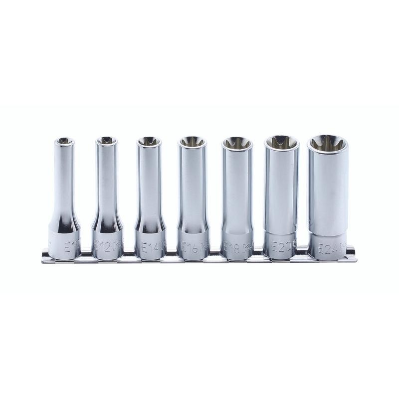 Ko-ken RS4325/7 TORX 1/2"Sq. Drive Socket set 7 Pcs E10-E24 200 mm